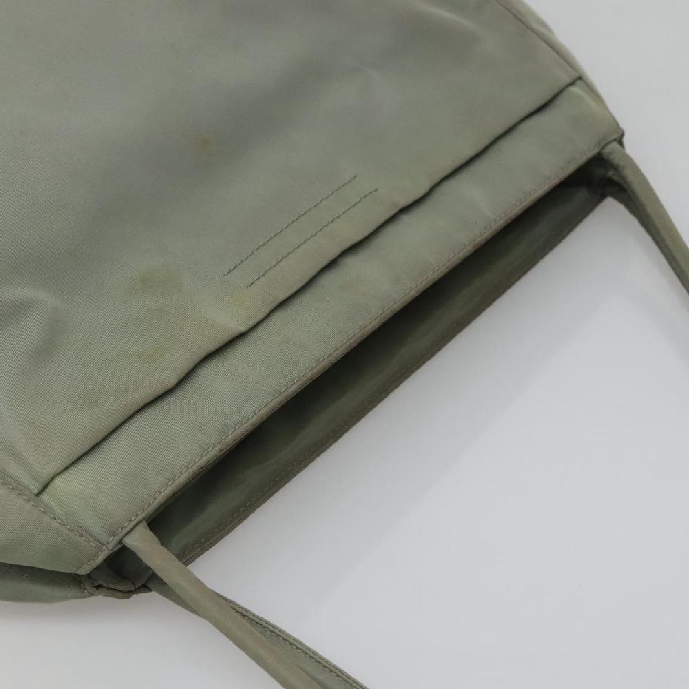 PRADA Tote Bag Nylon Khaki Silver Auth 131158 - Picture 6 of 16